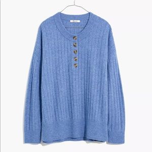 Madewell XS NWT Bowden Henley Sweater in Coziest Yarn